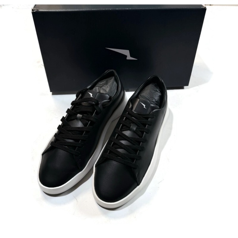 Wolf & Shepherd Cruise Lo Black White Leather Sneakers 9.5 Mens New NIB